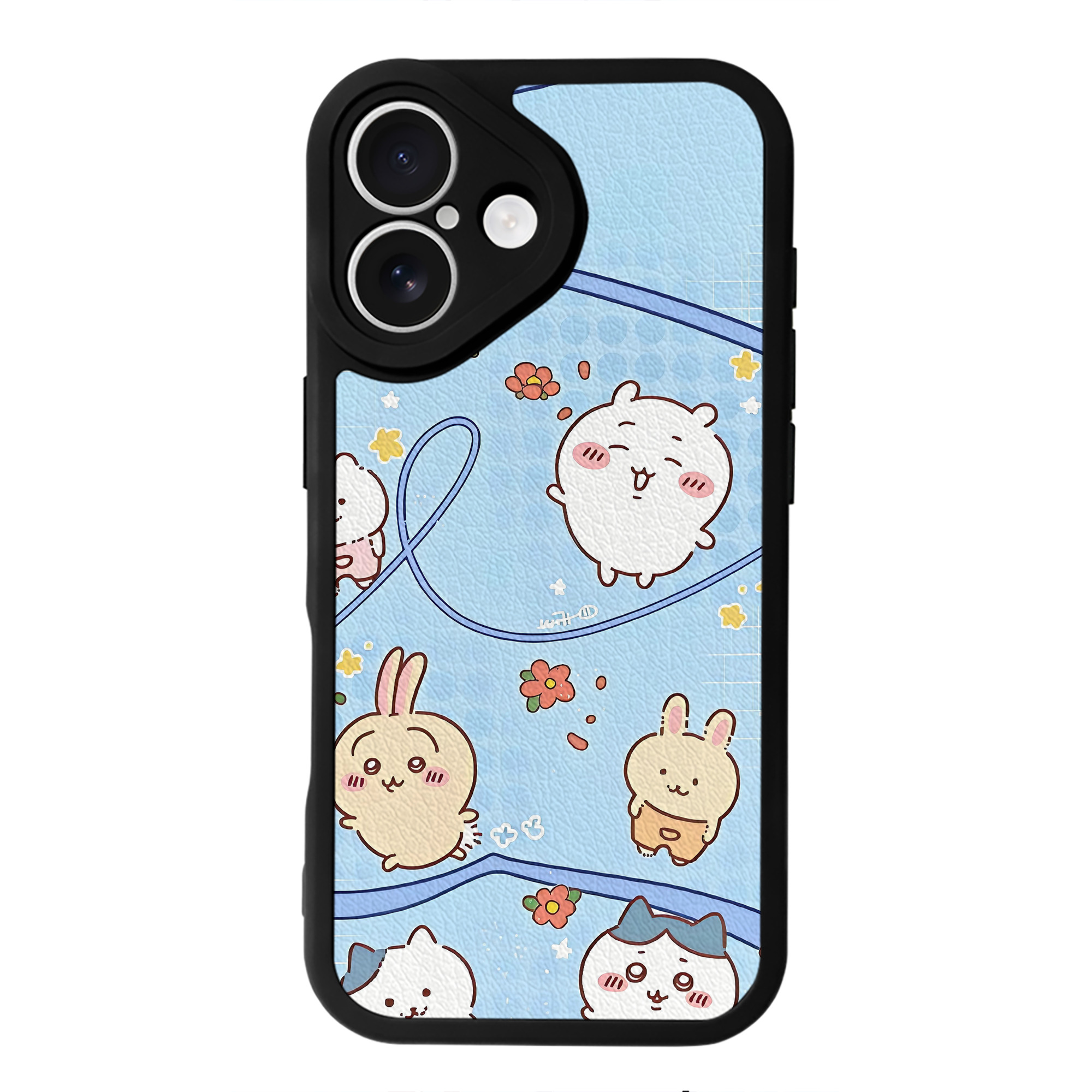 （画像用） ちいかわ Chii-kawa 【iPhone 16シリーズ対応】シリコンスマホケース（レザー調） 材質：シリコン